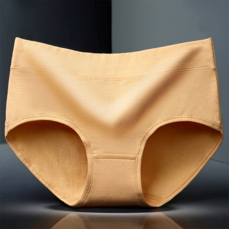 FeionaWomen Seemless Underwear Stretch Underwear Middle Waist Briefs