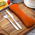 thumbnail image 4 of Outdoor Portable Stainless Steel Cutlery Set - Half Flower - Seven-piece Straw Set, 4 of 5