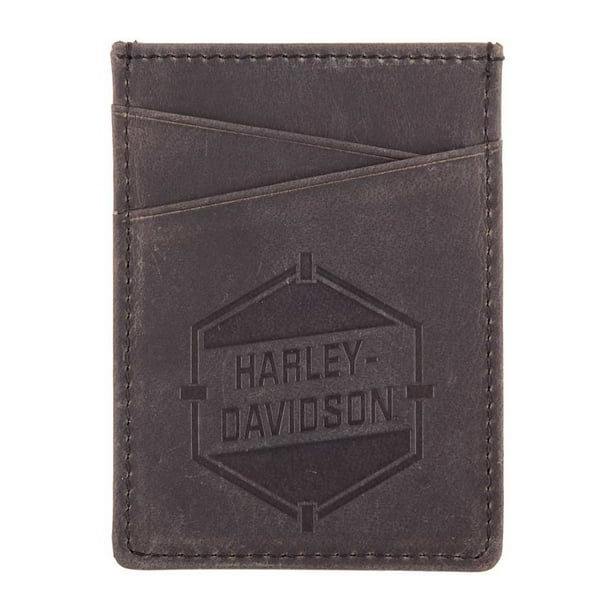 HarleyDavidson Men's Spare Parts Bottle Opener Leather Card Case