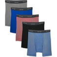 thumbnail image 6 of Fruit of the Loom Men's No Ride Up Traditional Fly Assorted Boxer Briefs Pack of 3, XL, 6 of 6