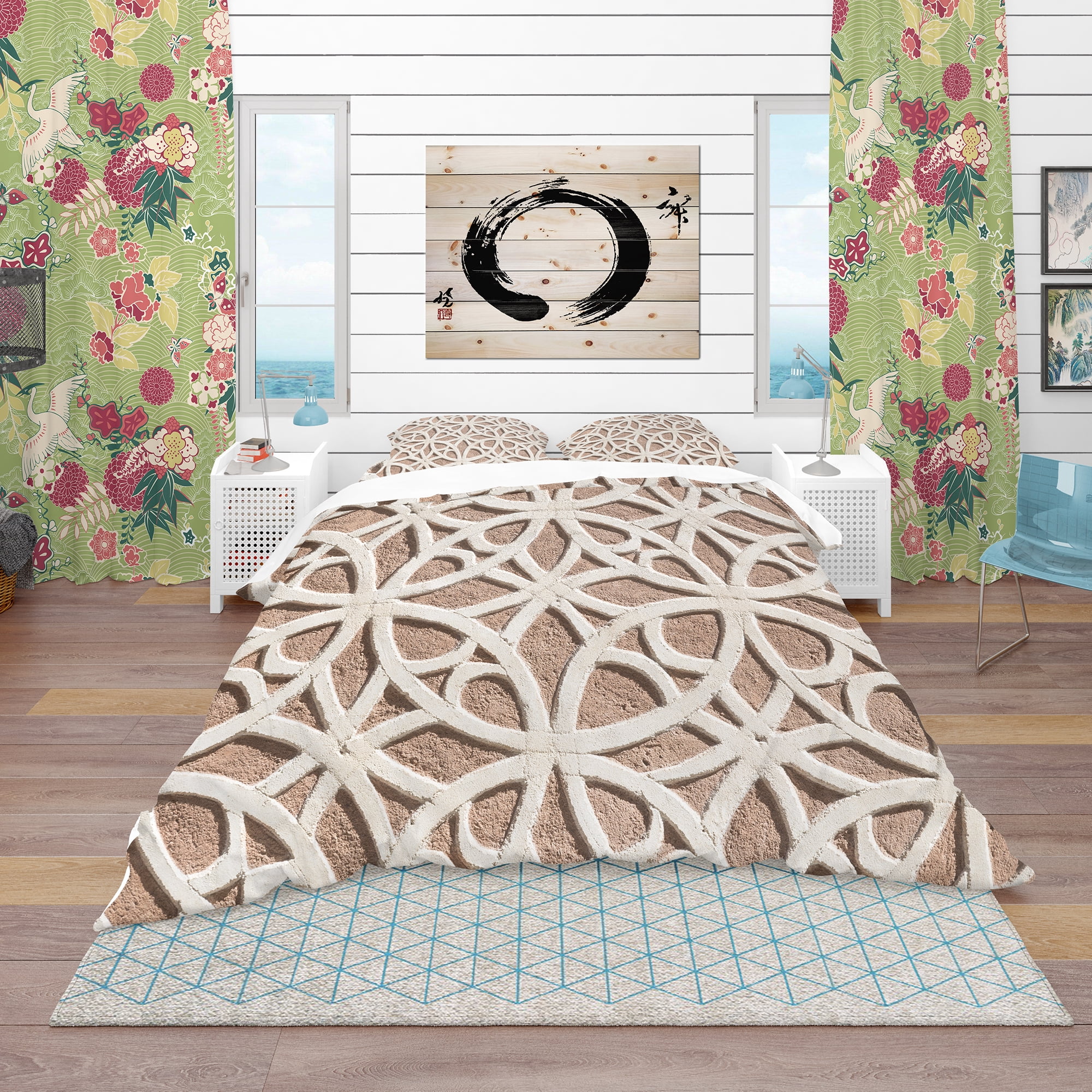 Designart 'Patterned Wall Decoration Segovia Spain' Scandinavian Duvet Cover Set