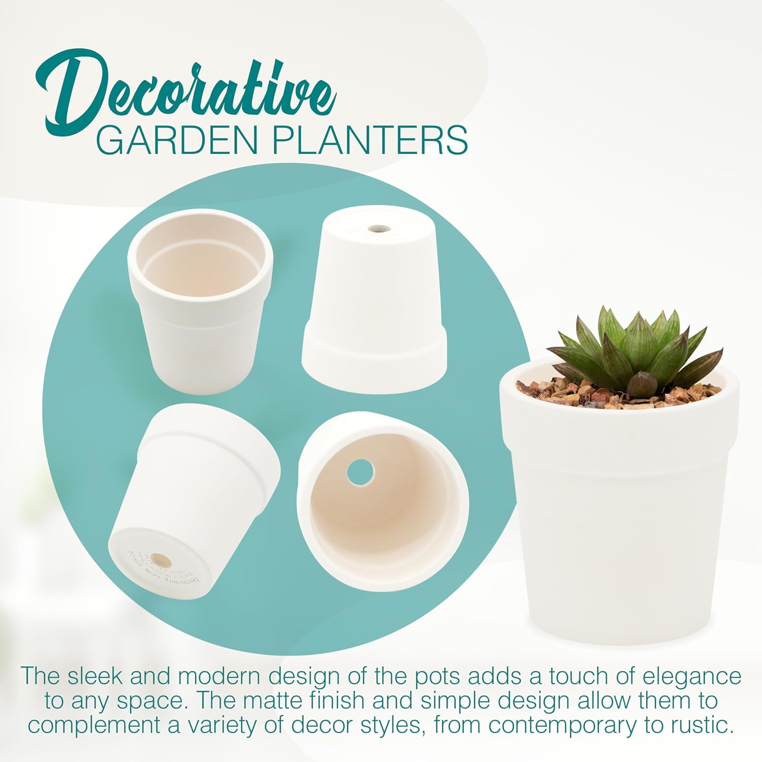4E's Novelty 12-Pack Small Ceramic Flower Pots with Drainage Holes, 3.14-inch Clay Planters for Succulents, Cactus, DIY Painting Craft