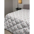 thumbnail image 2 of Floral Down Alternative Comforter, Ethnic Mosaic Pattern Ornamental Vintage Style Flowers Illustration, Microfiber Quilt for All Season, 5 Sizes, Dark Indigo and Multicolor, by Ambesonne, 2 of 3