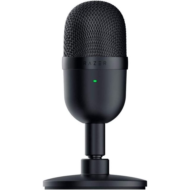 Mini micrófono de transmisión USB: patrón de captación súper cardioide preciso, calidad de grabación profesional, estructura ultracompacta, soporte inclinable resistente, a prueba de golpes, negro