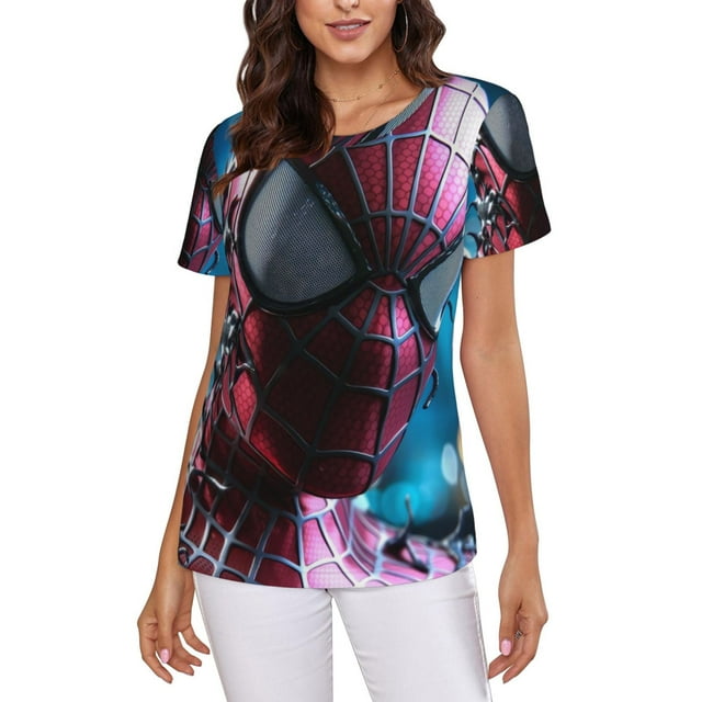 Spider-Man Women's Crew Neck Short Sleeve T-Shirt