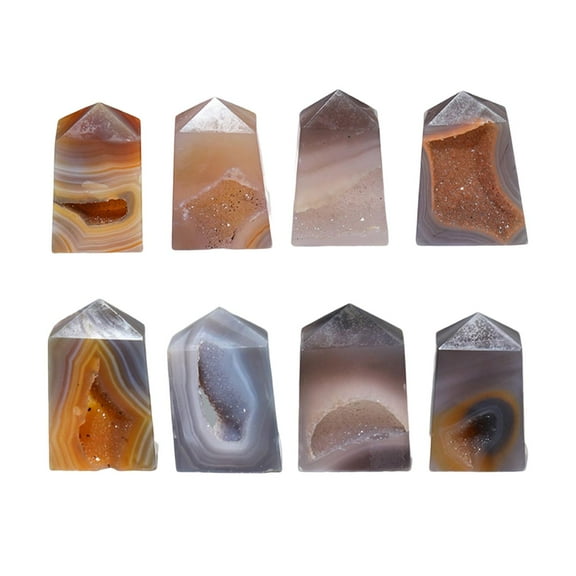 yotijay Natural Agate Point Home Decoration Collection Geode Gemstone 30-50g