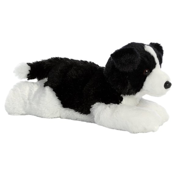 Aurora - Medium Black Flopsie - 12" Border Collie - Adorable Stuffed Animal
