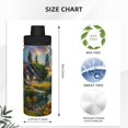 thumbnail image 3 of Pofeuu Cozy Cottage Lakeside Sunset Print 18oz Sports Insulated Kettle Stainless Steel Vacuum Water Bottle Leakproof Sport Flask, 3 of 7