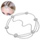 thumbnail image 3 of Accesorios de joyería para el cabello Accesorio de decoración Exquisita cadena para la cabeza para cumpleaños para aniversarios para fiestas en la playa(Silver), 3 of 5