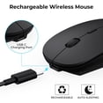 thumbnail image 4 of RaceGT Bluetooth Mouse for MacBook Pro/Air, Wireless Rechargeable Portable Silent Mouse for Laptop, BT5.4 & USB C & USB A Tri-Mode Cordless Mice for MacBook, Mac, PC, Desktop and Multi-Device-Black, 4 of 7