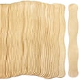 thumbnail image 2 of 100 Sticks - Wavy 8 Inch Jumbo Wood Fan Handles Wedding Fan Sticks (Natural), 2 of 5