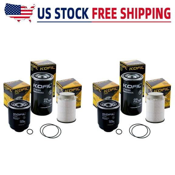 6.7L Cummins Fuel Filter Water Separator and Oil Filter Set Fit for Dodge Ram 6.7L Cummins Diesel 2013-2018 2500 3500 4500 5500 Replaces# 68197867AA 68157291AA 5083285AA,2pcs
