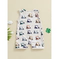 thumbnail image 3 of FEORJGP Kids Baby Girls Boys One-piece Jumpsuits 0-18M Toddler Infant Sleeveless Tank Romper Golf Print Crew Neck Buttons Bodysuits Infant Little GirlSummer Casual Clothes for Daily Vacation, 3 of 7