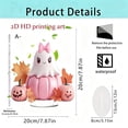 thumbnail image 3 of Clearance | Set of 4 Acrylic Pink Ghost Halloween Desktop Decoration with Pumpkin Bow, 3 of 5