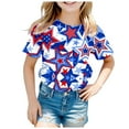thumbnail image 2 of Mrzhqd 4Th Of July Shirts For Boys Girls Shirts For Teen Kids Short Sleeve Independence Day Prints T Shirt Child Tops Light Blue 2-3 Years, 2 of 4
