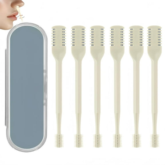 Nasal Hair Cutter, 360° Rotating Nasal Hair Double Sided Nose Hair Knife Nose Manual Nose Hair Trimmer, Portable Nose Hair Knife for Women and Men