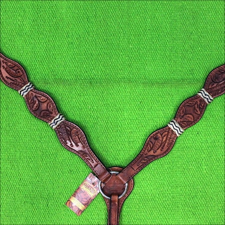 - HILASON WESTERN AMERICAN LEATHER RAWHIDE BRAIDED HORSE BREAST COLLAR MA