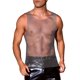 thumbnail image 5 of Camiseta sin mangas brillante de malla para hombre INSPIRE CHIC con strass, camiseta metálica transparente para rave, chaleco plateado, 5 of 6