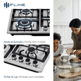 thumbnail image 4 of Parrilla de Gas empotrable Fline Malmo 4 Acero inoxidable 58 cm, 4 of 5