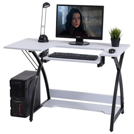 Goplus Sewing Craft Table Computer Desk With Adjustable Platform