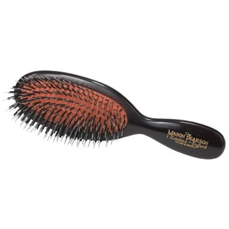 Mason Pearson Shaving Brush - Mason Pearson Pocket Bristle & Nylon Hair Brush, BN4, Dark Ruby