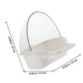 thumbnail image 2 of UPOUART Hanging Bird Bath Tub Plastic Beige for Bird Bathing 1 Set, 2 of 8