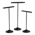 thumbnail image 1 of Wisewang 3 Pieces/Set Jewelry Display Stand T-shaped Holder Watch Organizer Black, 1 of 6
