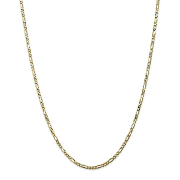 Primal Gold 14 Karat Yellow Gold 2.75mm Flat Figaro Chain