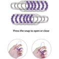 thumbnail image 2 of Stainless Steel Shower Curtain Hooks, Set of 12, Purple, 3 x 1.65 inches, 2 of 3
