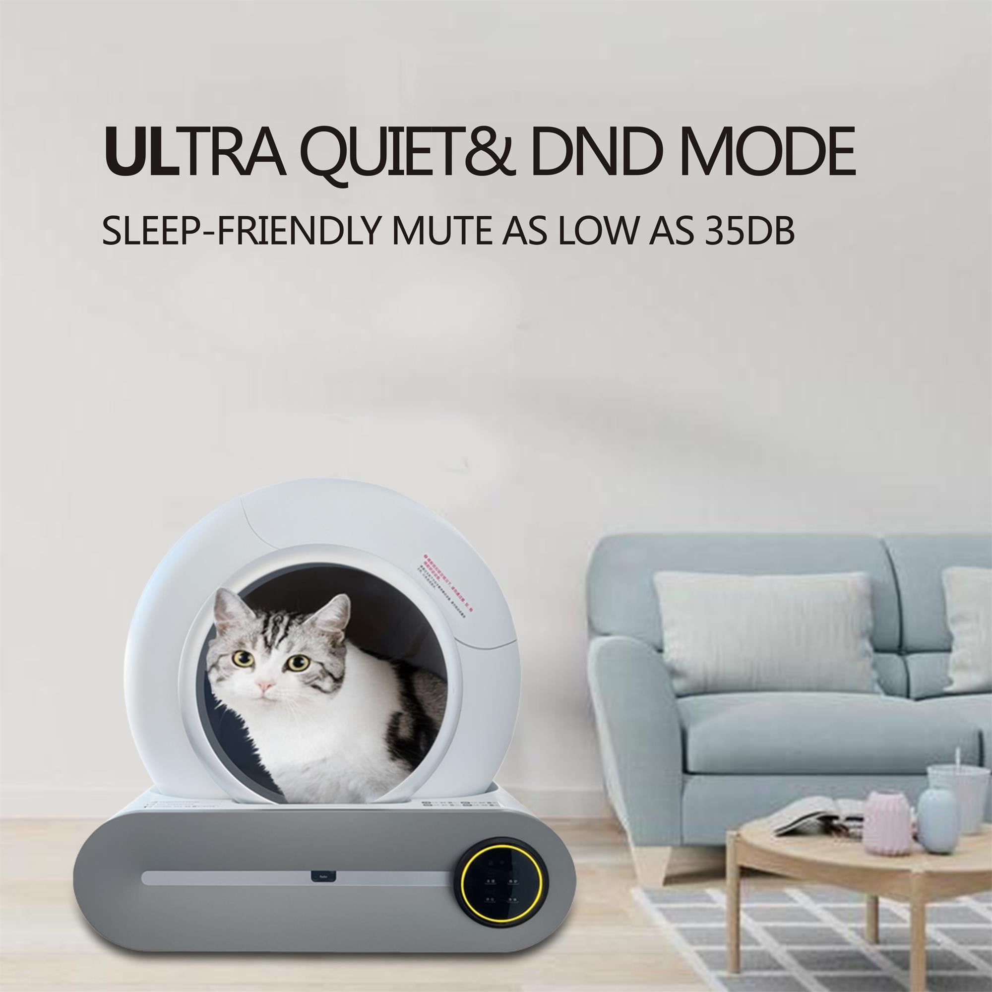 Pefilos 65L Large Capacity Smart Self-Cleaning Cat Litter Box, APP Control/Ionic Deodorizer for Multiple Cats Automatic Cat Litter Cleaning Robot, White Pefilos 65L Large Capacity Smart Self-Cleaning Cat Litter Box, APP Control/Ionic Deodorizer for Multiple Cats Automatic Cat Litter Cleaning Robot, White