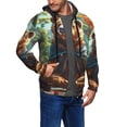 thumbnail image 2 of Kdxio Maple Meditating Bear Print Men Hoodies Casual Hoodies for Men with Zip Pockets Full Zip Long Sleeve Sweatshirt Sports Hooded Jacket-Small, 2 of 5