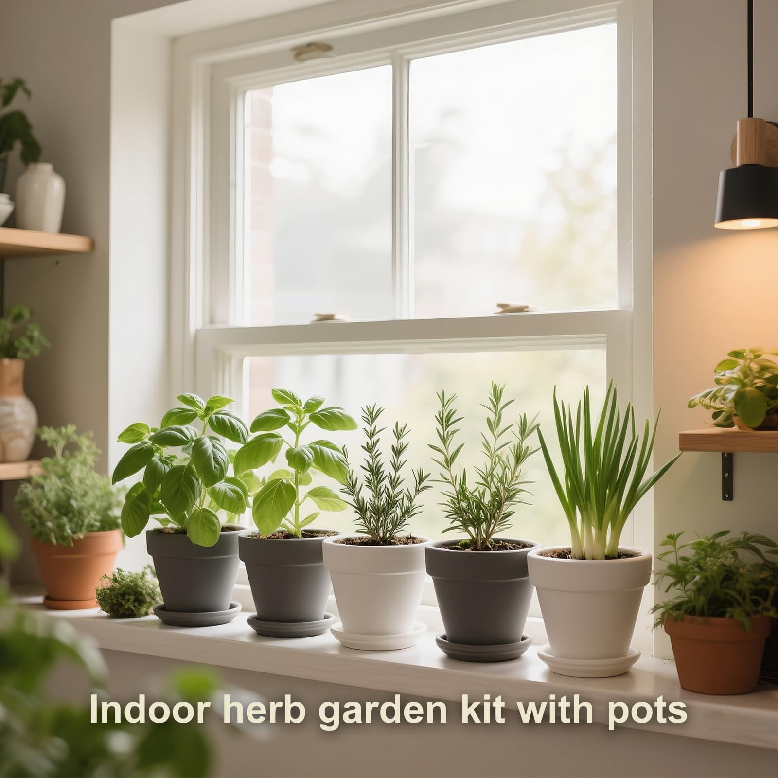 10-Piece Indoor Herb Garden Kit – 33-Piece Complete Starter Set for Kitchen Herbs, A Unique Gift Idea for Plant Lovers, Women, Men, Moms, Friends – Perfect for