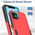 thumbnail image 3 of Allytechgroup Compatible for Apple iPhone 11, Rugged Shockproof Military Grade Protection Dual Layers Hard PC TPU Phone Case for iPhone 11, Red, 3 of 5
