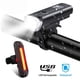 thumbnail image 5 of Luces para bicicleta, potente juego de luces LED para bicicleta recargables por USB, delanteras y traseras, luz para bicicleta impermeable con 5 modos, faro para bicicleta de montaña, bicicleta híbrid, 5 of 5