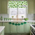 thumbnail image 2 of St. Patrick's Day Valance for Windows Lucky Clover Curtains Valances Green Shamrock Rod Pocket Valance Window Treatments Spring Holiday Short Curtains for Kitchen Living Room Bedroom Bathroom 54x18, 2 of 5