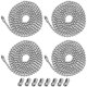 thumbnail image 1 of Paquete de 4 extensores de cadena para tirar del ventilador de techo, longitud de cada cadena de 39 pulgadas (1 metro) con 8 conectores, bola con cuentas estándar de 3 mm de diámetro, apta para ventil, 1 of 1