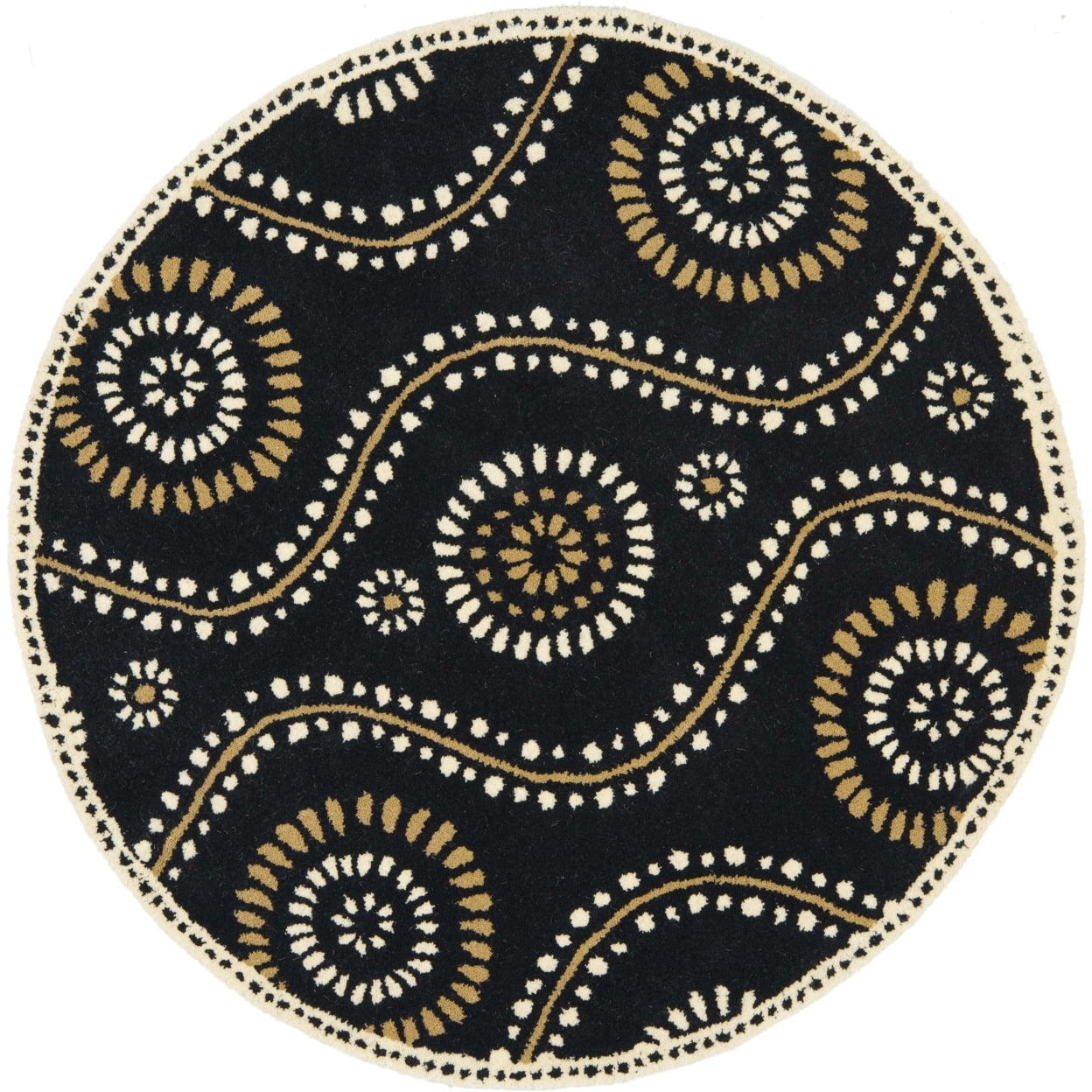 SAFAVIEH Martha Stewart Living Ogee Dot Spring Melt Wool Area Rug, Francesca, 5' x 8'