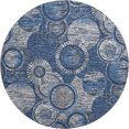 thumbnail image 2 of Addison Rugs Mayfield Premium Machine Washable Transitional Geometric Navy Round Rug, 8' x 8', 2 of 6