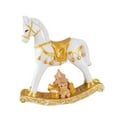 thumbnail image 3 of Small Christmas Rocking Horse Decoration Collectible Animal Sculpture Resin Build for Dorm Room Party Festival Decor, 3 of 9