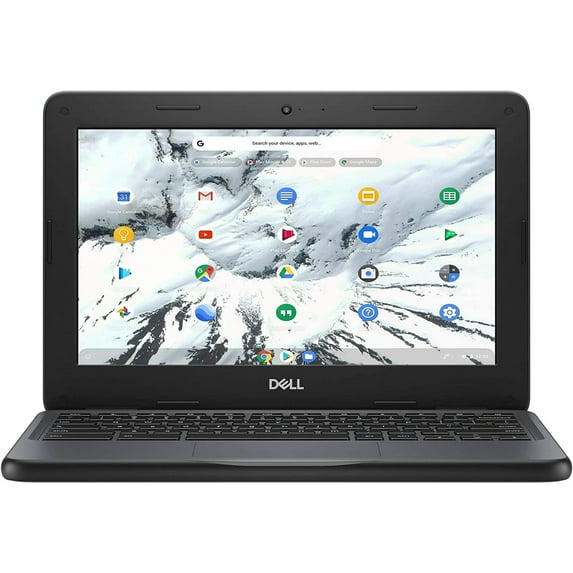 Pre-Owned Dell Chromebook 3100 11.6" 4GB 16GB Intel Celeron N4000 X2 1.1GHz Chrome OS, Black 