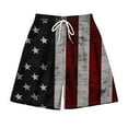 thumbnail image 3 of cllios 4th of July Mens Big and Tall Swim Trunks American Flag Print Quick Dry Bathing Suits Swimwear Drawstring Athletic Board Shorts with Pockets, 3 of 5