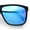 Black - Blue Mirror, variant on Mens Polarized Color Mirror Windbreaker Horn Rim Plastic Sunglasses Black - Fuchsia Mirror