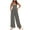 Zz-32-Grey, variant on Wyzesi Long Sleeve Jumpsuit for Women Petite Women's Square Neck Ribbed Wide Leg Jumpsuit Sleeveless High Waist Pants Rompers with Pockets 2025 Features