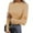 c01Beige, variant on JGGSPWM Long Sleeve Thermal Shirt for Women Light Fleece Tops Fall Solid Color Crew Neck Casual Basic T-Shirts Beige XL