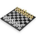 thumbnail image 1 of Tignapoo Magnetic Chess Set with Foldable Board and Felted Pieces - Portable and Travel-Friendly Design for Kids and Adults - Includes Gold and Silver Chess Pieces in Stylish Box (3810-A#), 1 of 7