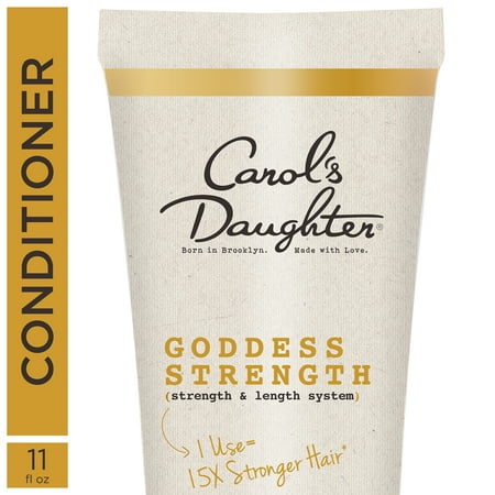 Carol's Daughter Goddess Strength Conditioner for Breakage Prone Hair, Fortifying Conditioner with Castor Oil, Curly Hair Deep Conditioning 11 fl oz