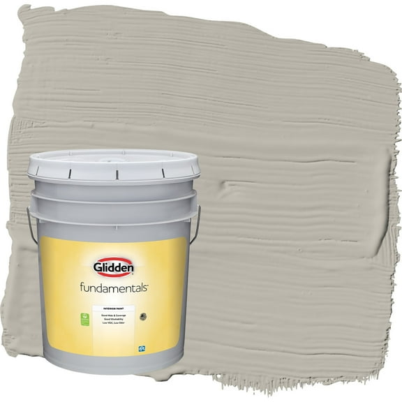 Glidden Fundamentals Ghost Writer / Beige Flat Interior Paint, 5 Gallon