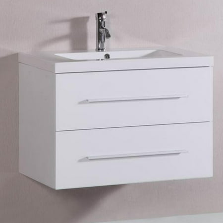 - Belvedere 32 in. Contemporary Floating Single Bathroom Vanity