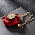 thumbnail image 3 of Elegant Rose Flower Brooch Pin Long Chain Fringe Lapel Pin Fabric Boutonniere Pins Wedding Brooches for Women Men Dress Accessories, 3 of 7