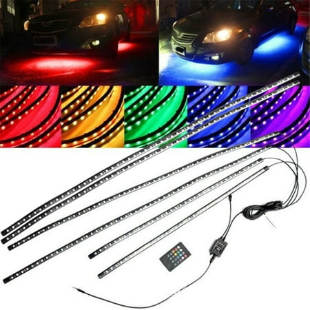 Car Neon Underglow Lights Waterproof Rgb Led Strip Light Multi Car Neon Underglow Lights Waterproof Rgb Led Strip Light Multi Colored Under Exterior Lighting Kit With Mode Wireless Remote Control